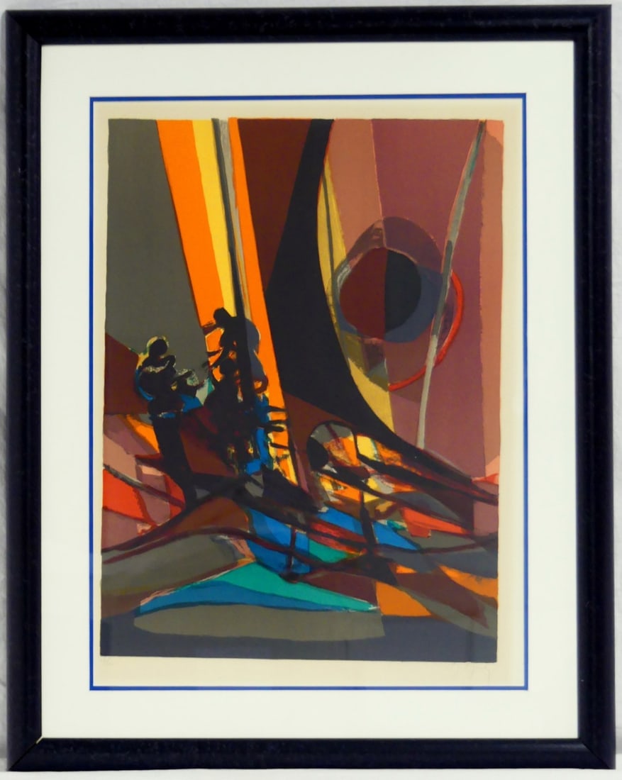 MARCEL MOULY 'SAILING IN THE NIGHT' LITHOGRAPH (1 of 5)