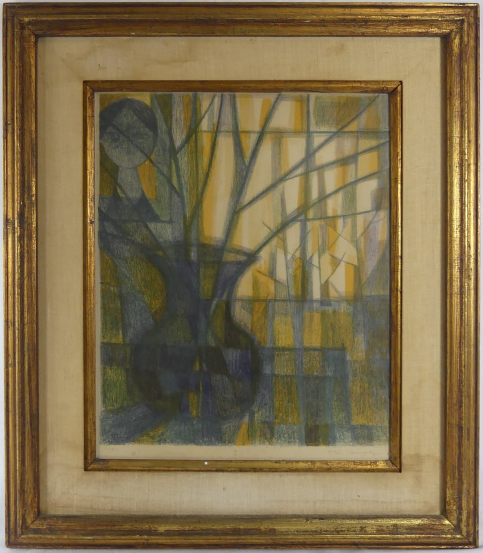 HILDE WEINGARTEN 'WINDOW & VASE' LITHOGRAPH (1 of 6)