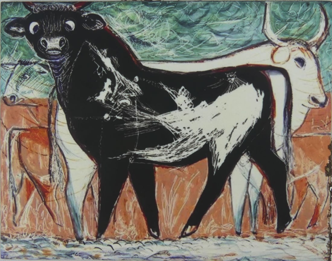 SARGENT JOHNSON 'TWO BULLS' TILE (1 of 3)