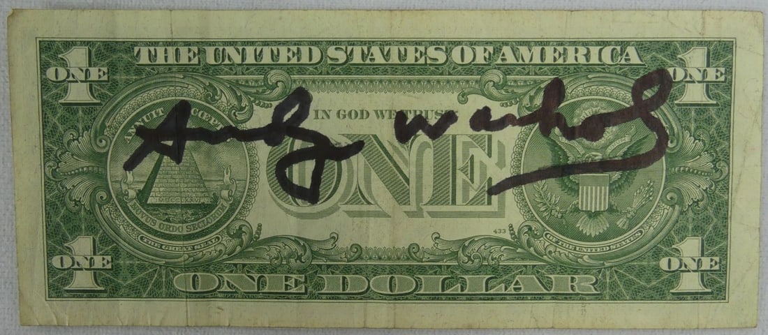 ANDY WARHOL AUTOGRAPHED SILVER CERTIFICATE (1 of 3)