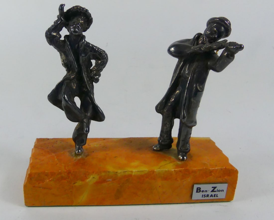BEN ZION STERLING SILVER FIDDLER & DANCER FIGURES (1 of 6)
