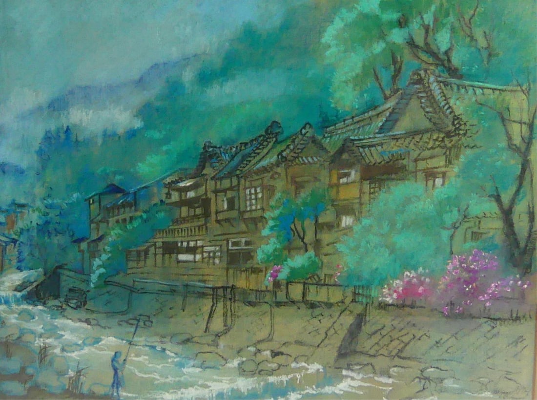 FREDDY WITTOP 'JAPAN' PASTEL DRAWING ON PAPER (1 of 5)