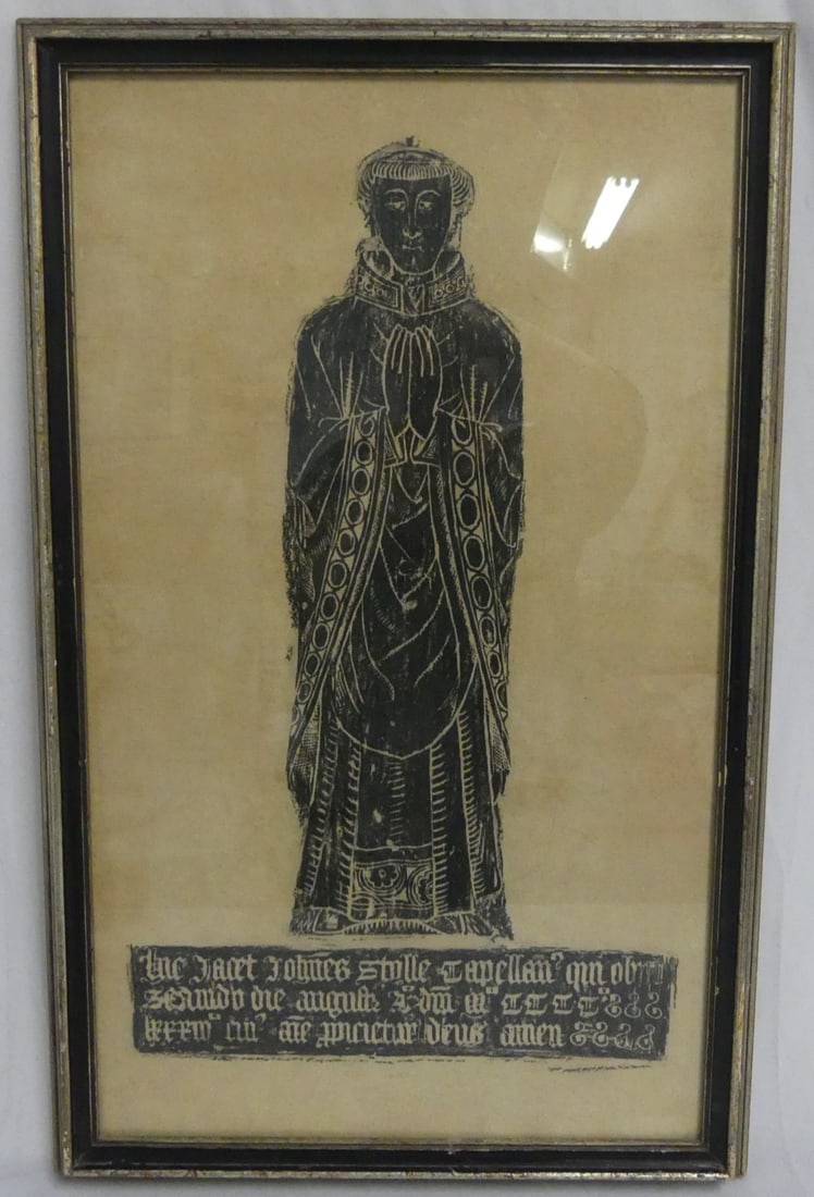 BRASS RUBBING OF A MONK (1 of 6)