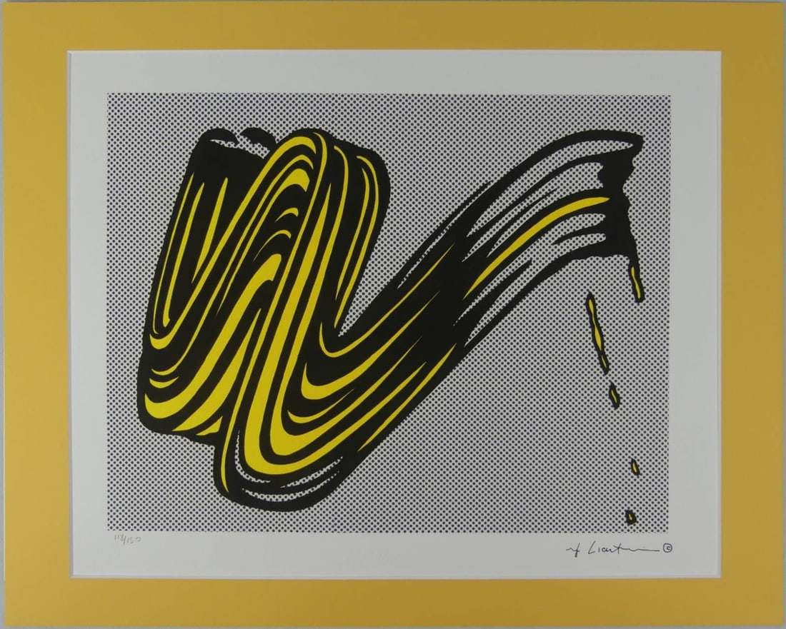 ROY LICHTENSTEIN 'BRUSHSTROKE' LITHOGRAPH (1 of 6)
