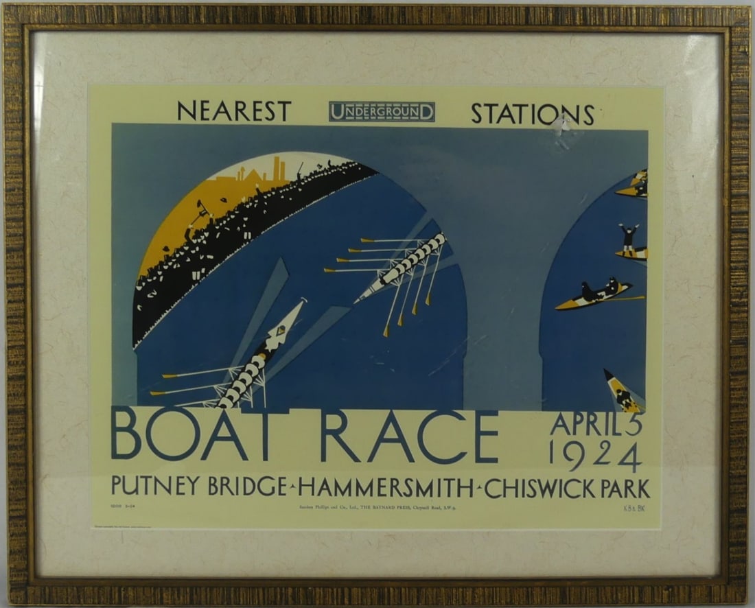 BOAT RACE 1924 PUTNEY BRIDGE HAMMERSMITH POSTER (1 of 7)