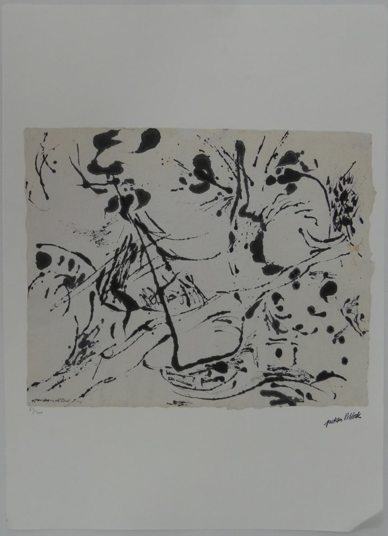 JACKSON POLLOCK ABSTRACT LITHOGRAPH (1 of 7)