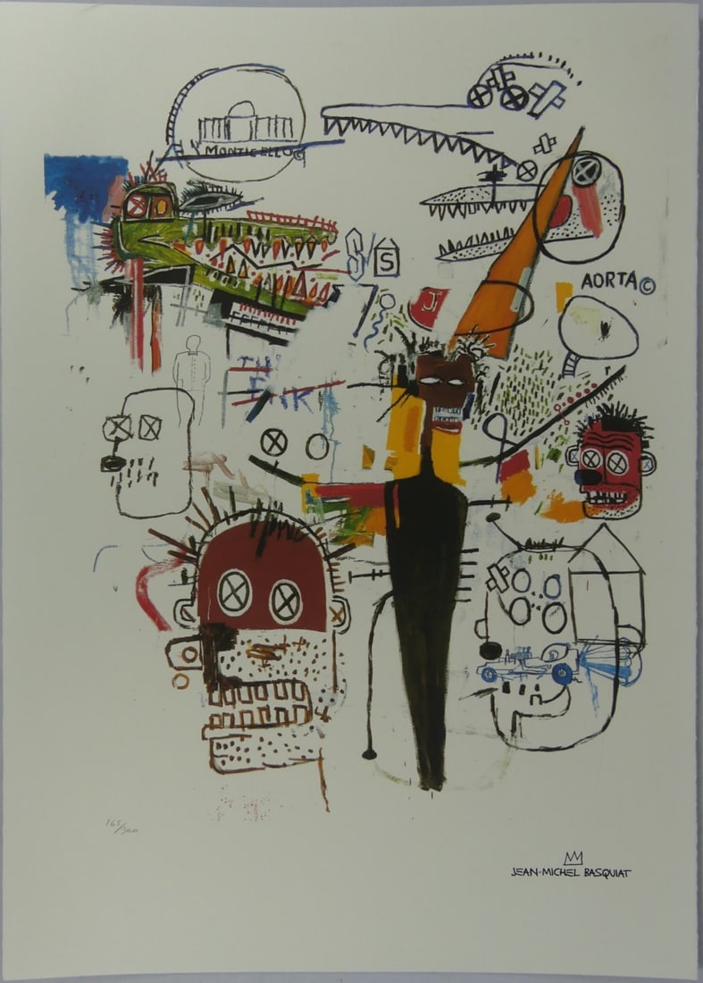 BASQUIAT 'MONTICELLO' COLOR LITHOGRAPH (1 of 7)