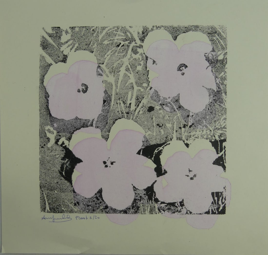 ANDY WARHOL FLOWERS SCREENPRINT PROOF (1 of 4)
