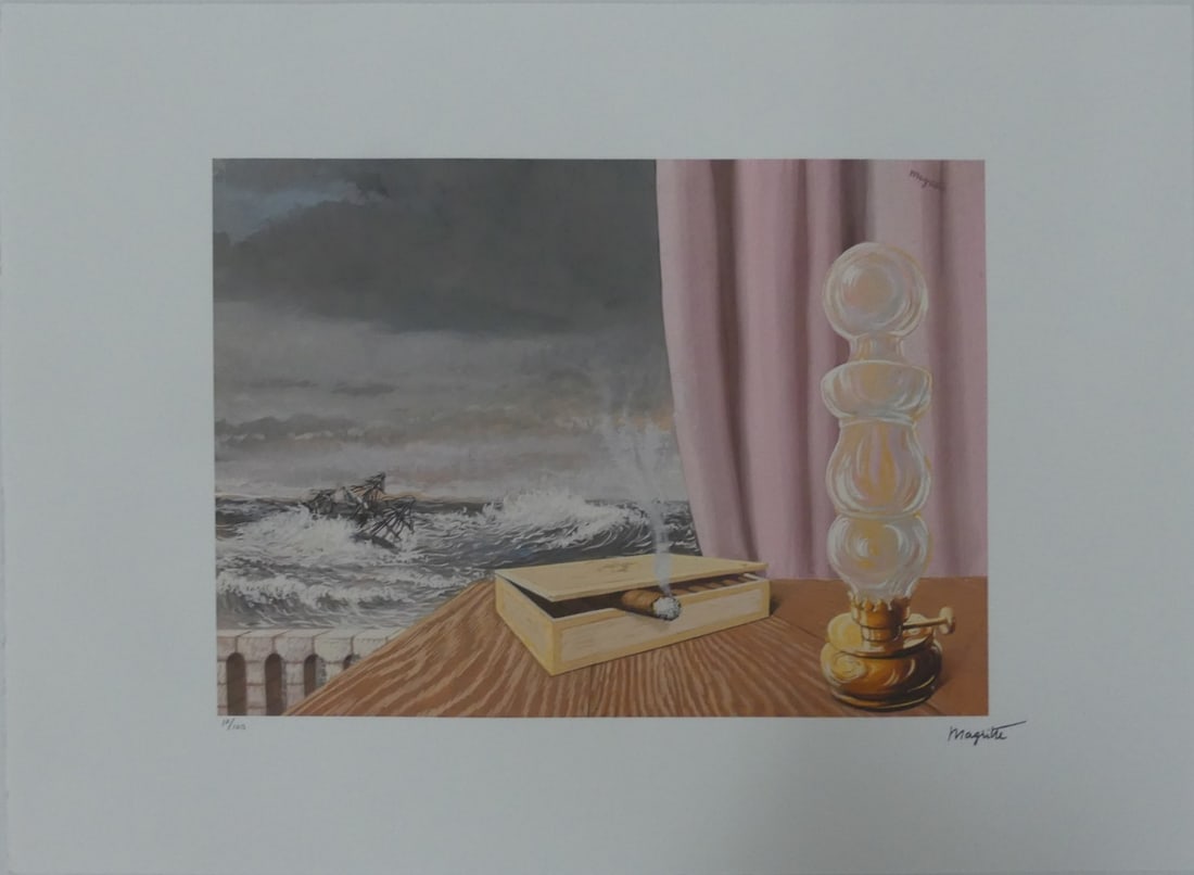RENE MAGRITTE 'TRAVERSEE DIFFICILE' LITHOGRAPH (1 of 7)