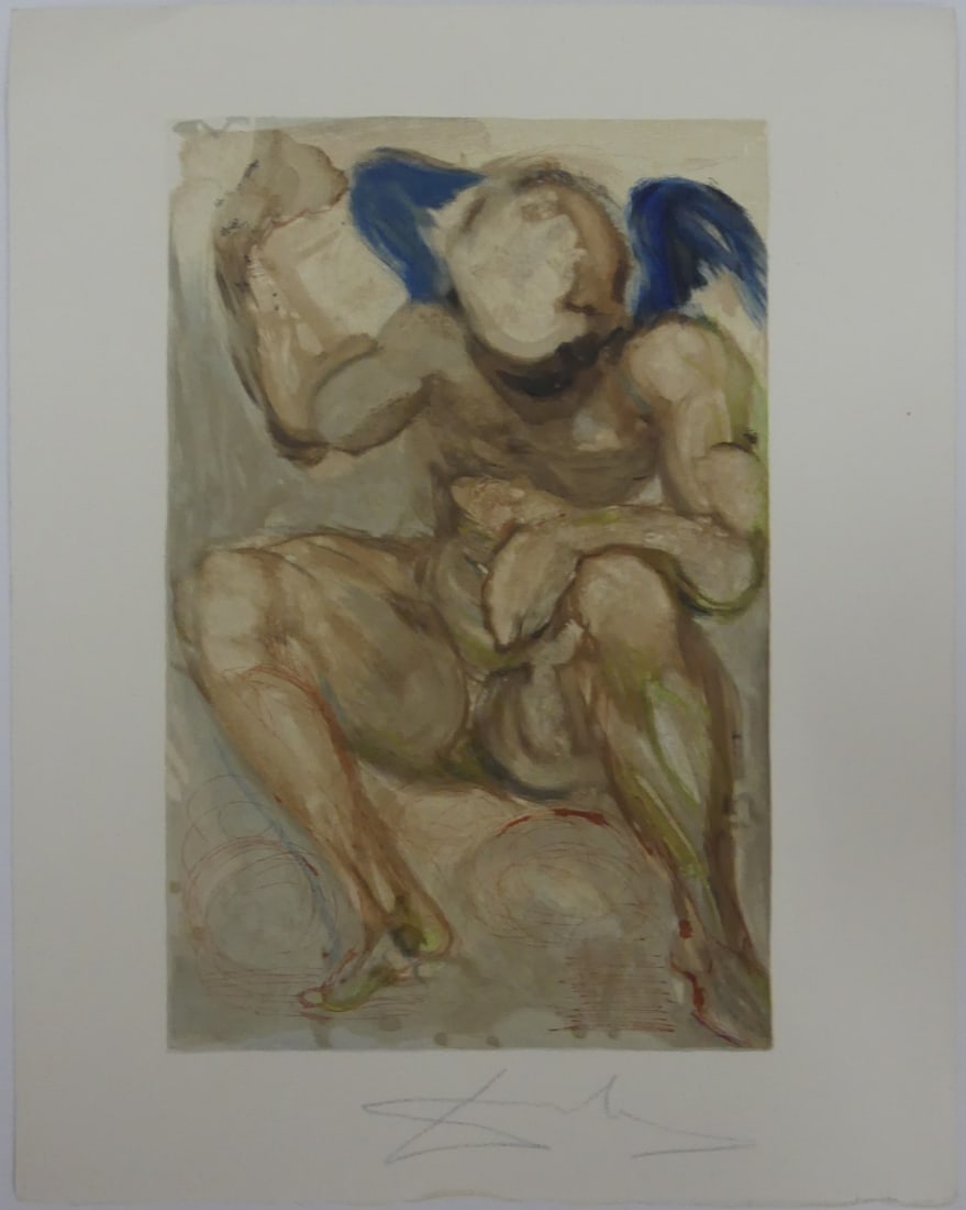 SALVADOR DALI 'THE ANGEL OF MERCY' WOOCUT (1 of 4)