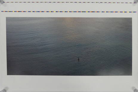 RICHARD MISRACH 'HANDSTAND' SIGNED LITHOGRAPH: Richard Misrach 'Untitled, Handstand' from On the Beach series. Pencil signed lower right. Numbered 90/200 lower left. Sheet measures 38" x 25".