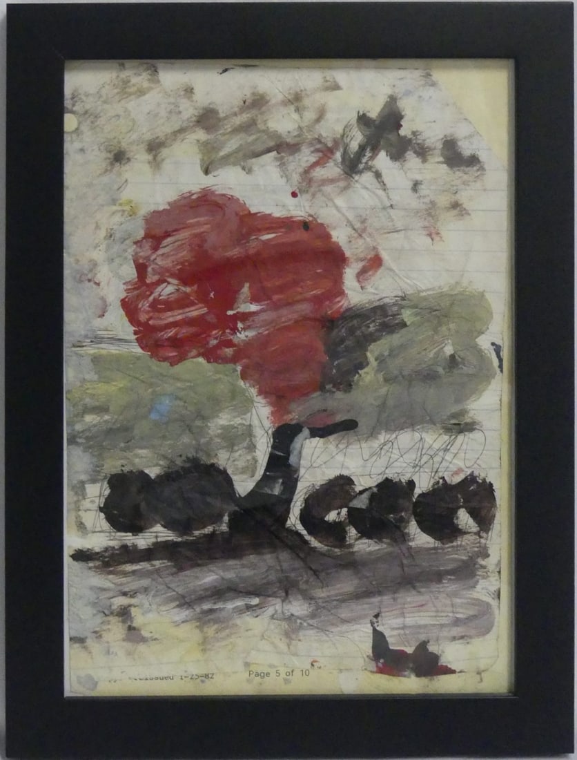 PURVIS YOUNG PAINTING ON FOUND PAPER (1 of 4)