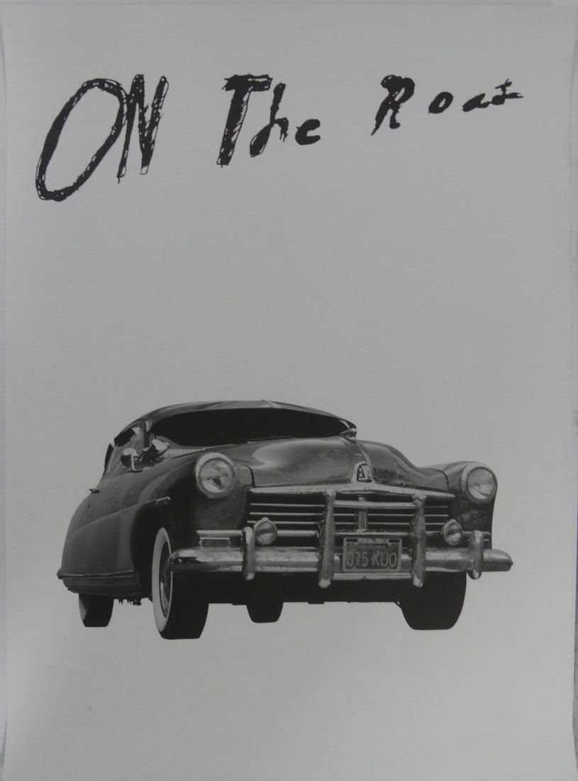 ED RUSCHA 'ON THE ROAD' OFFSET LITHOGRAPH: Ed Ruscha 'On the Road' 1949 Hudson Commodore offset lithograph. Sheet measures 35 1/2" x 26".