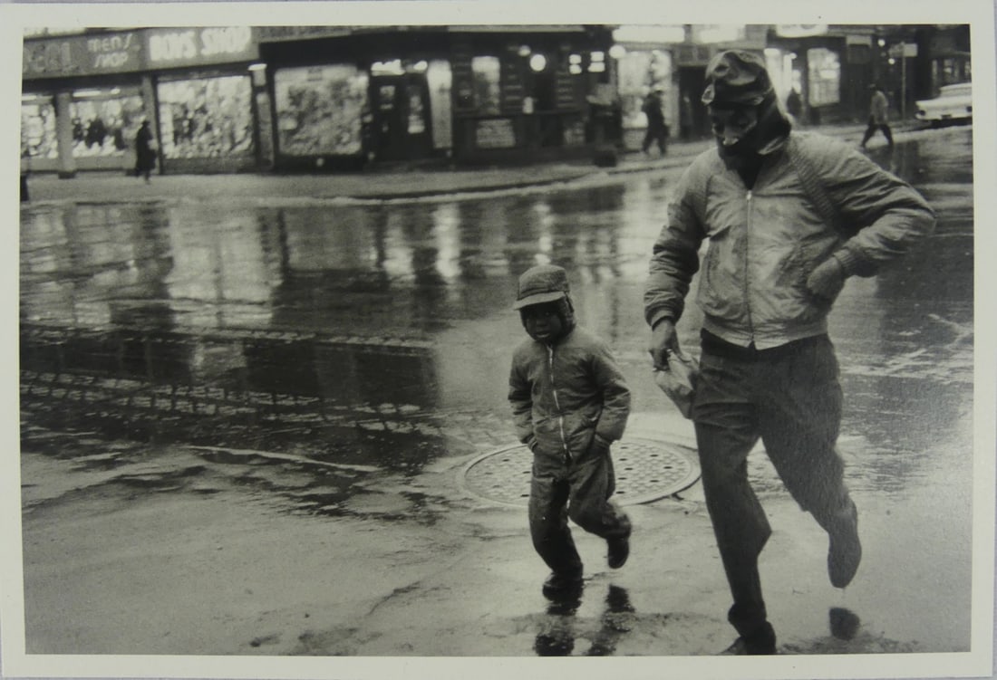 BRUCE DAVIDSON 'NEW YORK CITY' PHOTO LITHO: Bruce Davidson 'New York City' photo litho. Mounted. Measures 10 1/8" x 6 7/8".