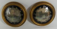 2pc ANTIQUE HAND COLORED ENGRAVINGS