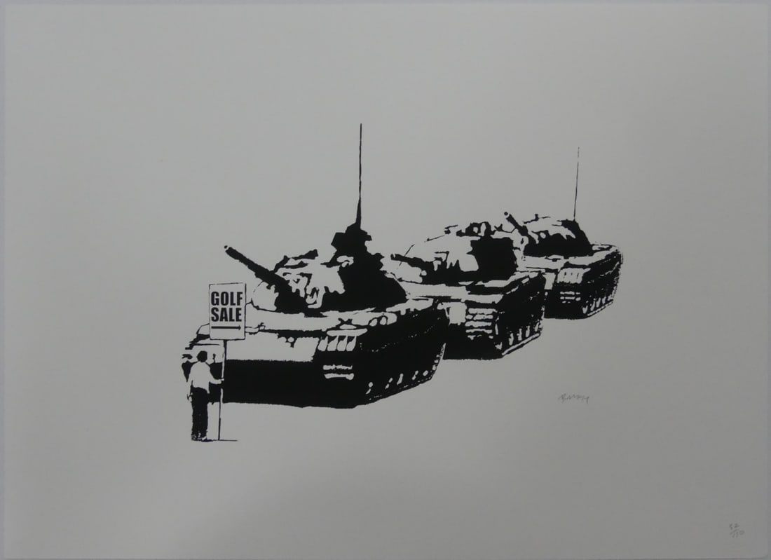 BANKSY 'GOLF SALE' LITHOGRAPH (1 of 4)