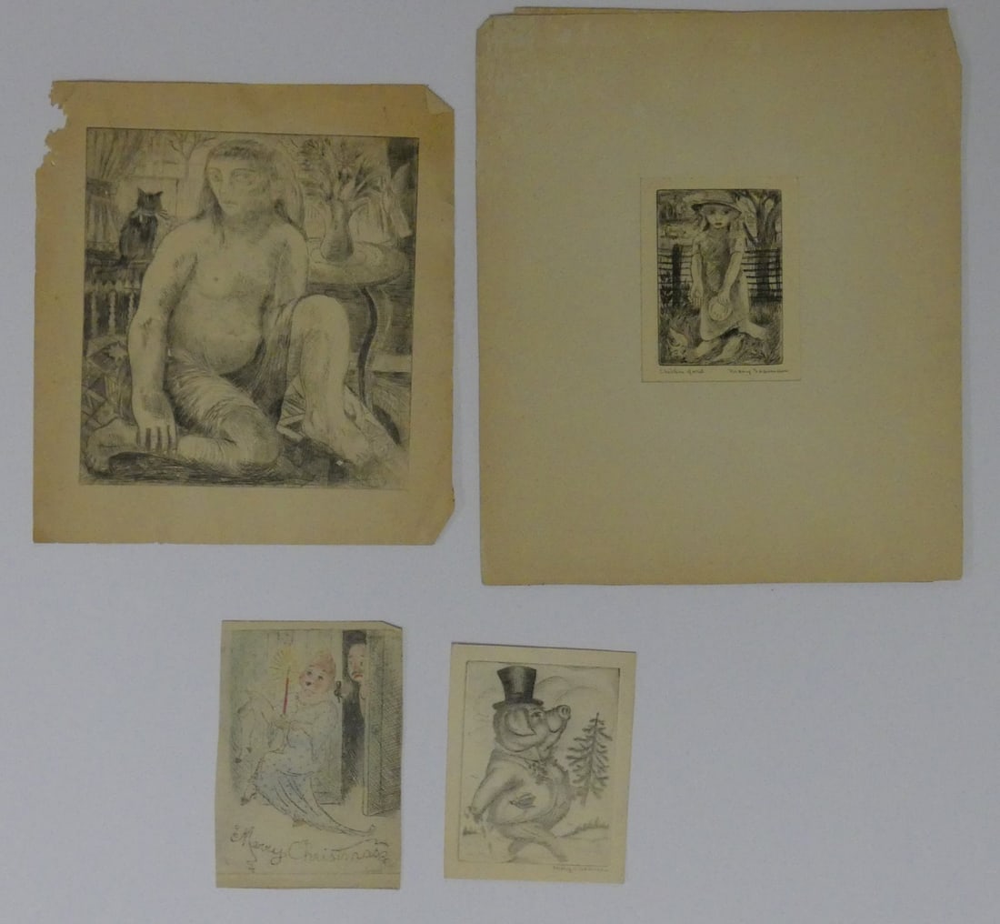 4pc MARY SEAMAN WPA ETCHINGS (1 of 6)