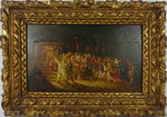 ADOLPHE MONTICELLI OIL PAINTING ON PANEL