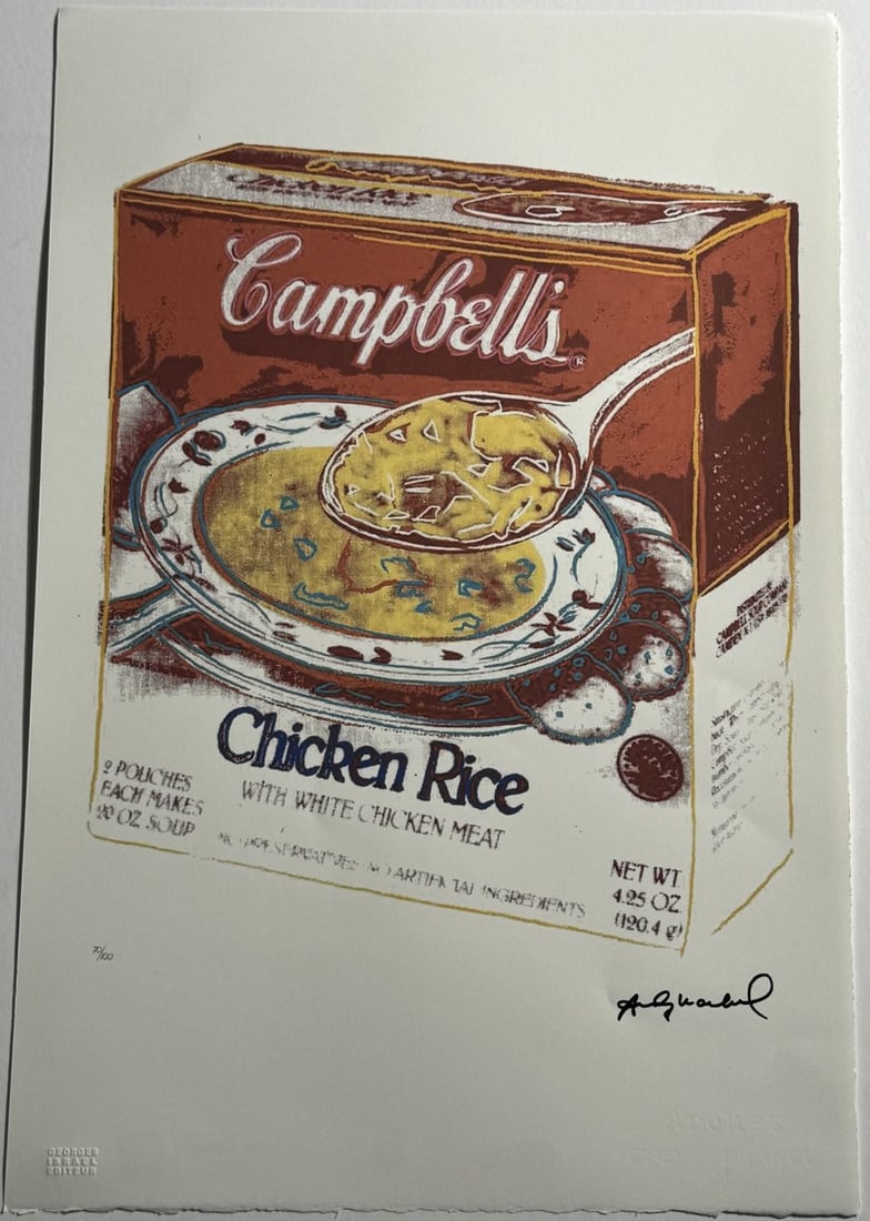 ANDY WARHOL 'CHICKEN RICE' HAND NUMBERED LITHO (1 of 5)