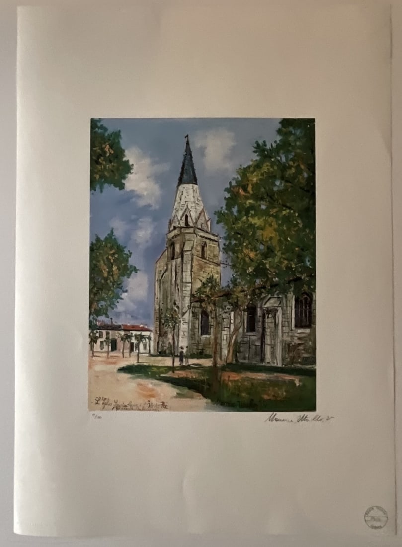 MAURICE UTRILLO HAND SIGNED OFFSET LITHOGRAPH (1 of 6)