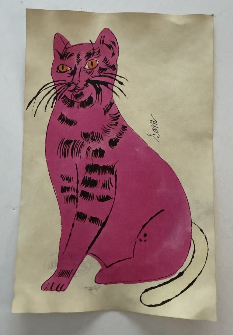 ANDY WARHOL 'SAM THE CAT' ESTATE STAMPED PRINT (1 of 5)
