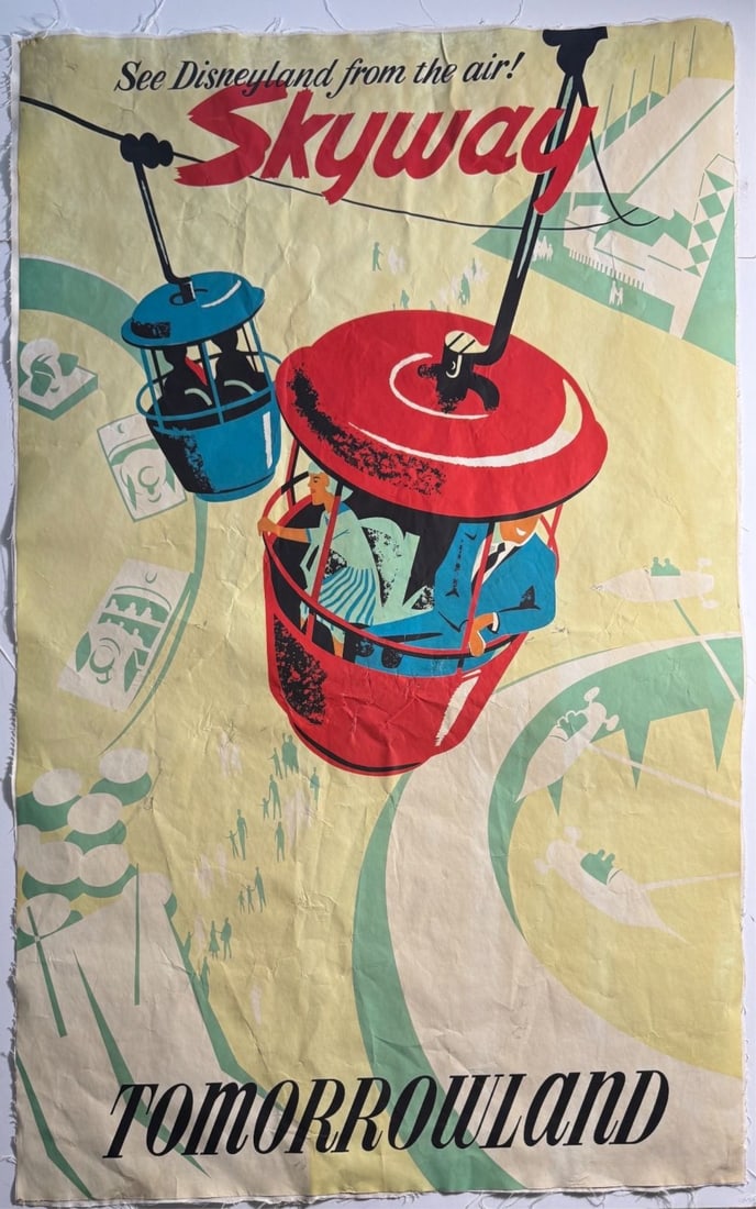 DISNEYLAND SKYWAY TOMORROWLAND ATTRACTION POSTER (1 of 5)
