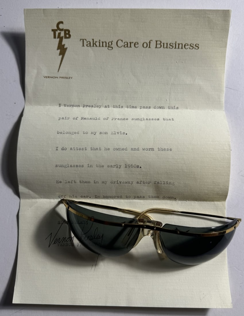 ELVIS PRESLEY OWNED WORN SUNGLASSES (1 of 5)