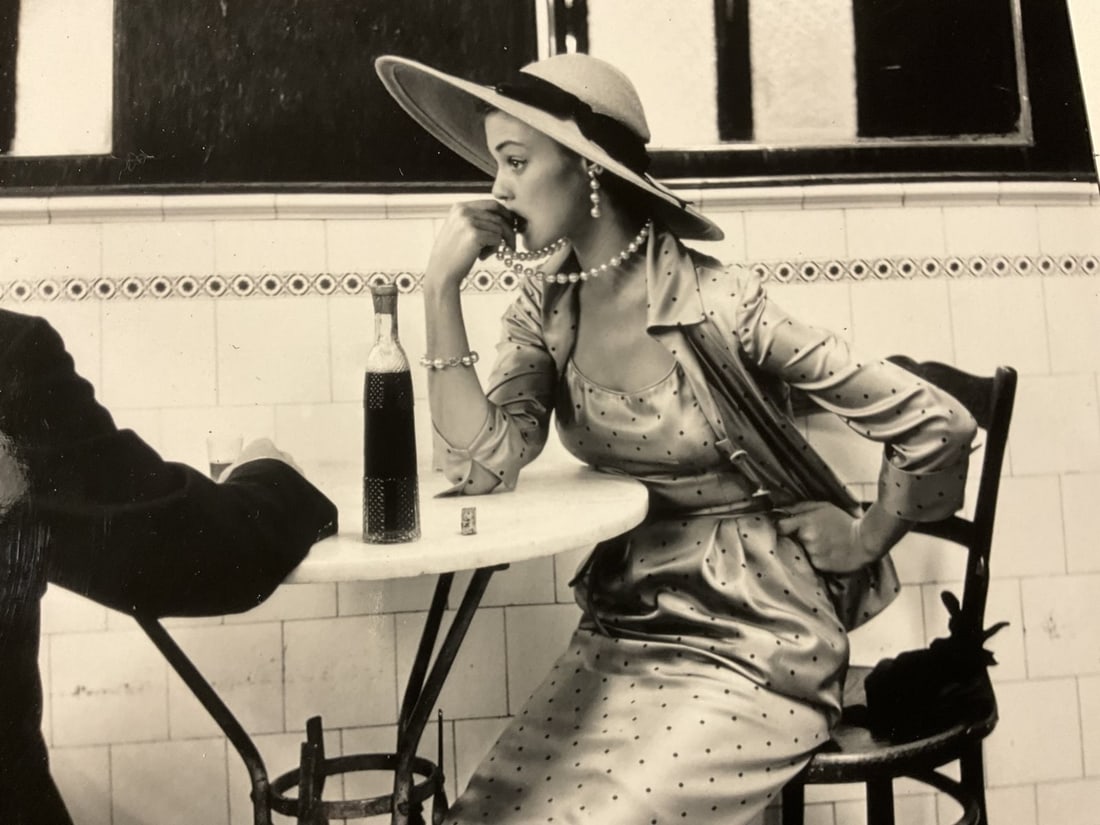 IRVING PENN VOGUE CAFE IN LIMA, PERU, PHOTOGRAPH: Irving Penn 'Cafe in Lima Peru' Photograph. Mounted. Measures 8 x 8 1/2 inches. Printed later.