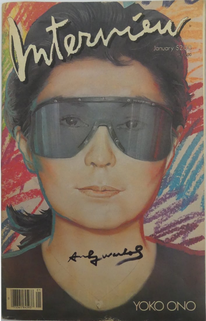ANDY WARHOL 'YOKO ONO' INTERVIEW MAGAZINE SIGNED (1 of 6)