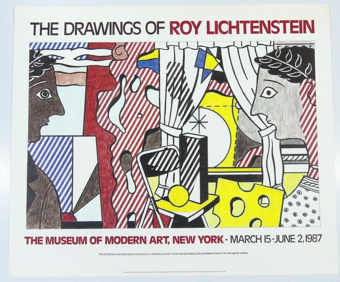 DRAWINGS OF ROY LICHTENSTEIN EXHIBITION POSTER (1 of 5)