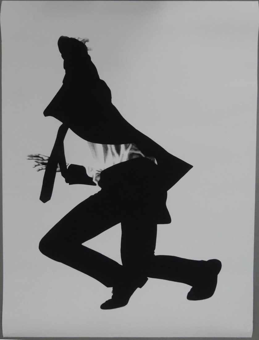 ROBERT LONGO 'UNTITLED' OFFSET LITHOGRAPH: Robert Longo 'Untitled' offset lithograph from 'Men in the CIties'. Measures 78 3/4" x 44".