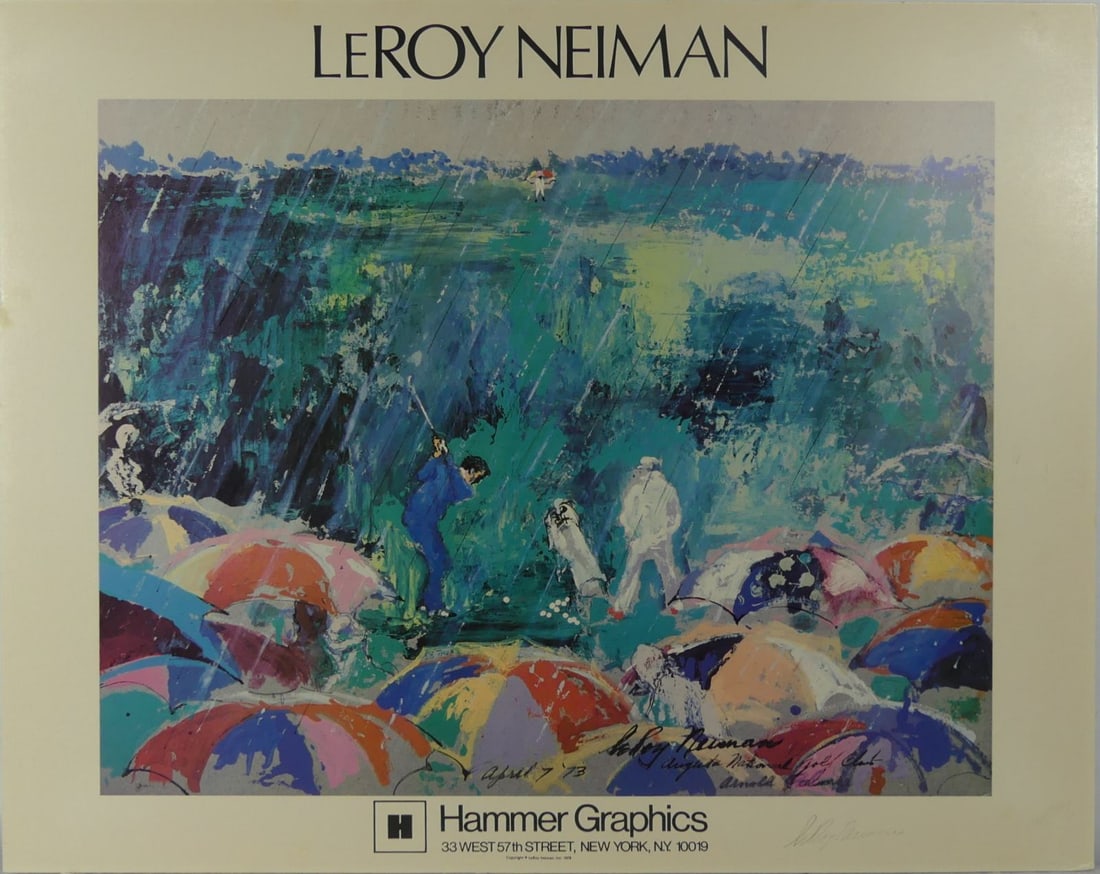 LEROY NEIMAN 'ARNOLD PALMER' HAND SIGNED POSTER (1 of 5)