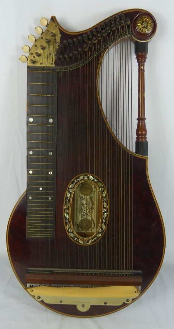 FRANZ SCHWARZER ZITHER w MOTHER OF PEARL (1 of 9)