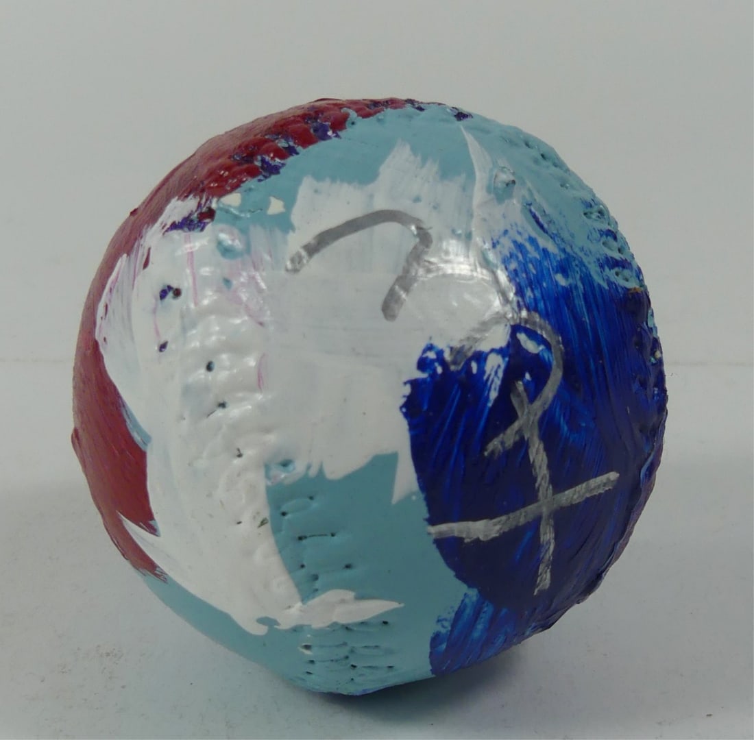 PETER MAX ACRYLIC PAINTED SIGNED BASEBALL (1 of 4)