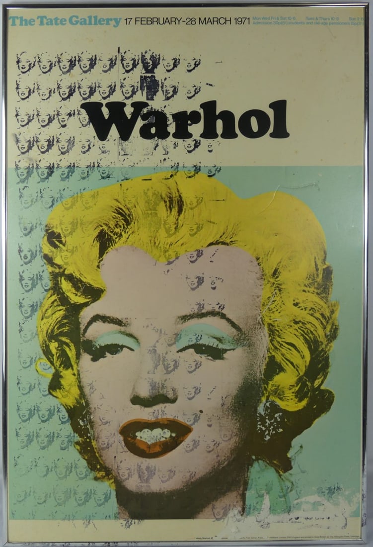 ANDY WARHOL MARILYN TATE GALLERY POSTER (1 of 8)