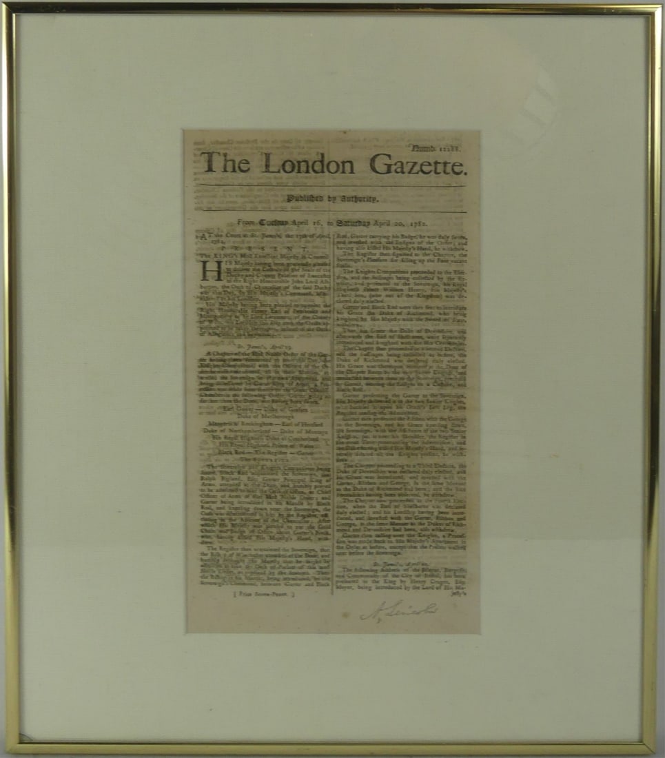 LONDON GAZETTE NEWSPAPER CLIPPING ABRAHAM LINCOLN (1 of 5)