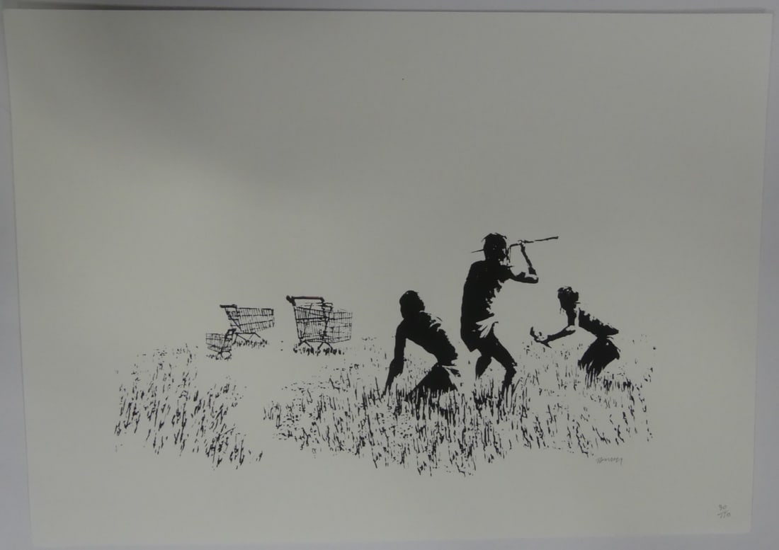 BANKSY 'TROLLEYS HUNTERS' LITHOGRAPH (1 of 6)