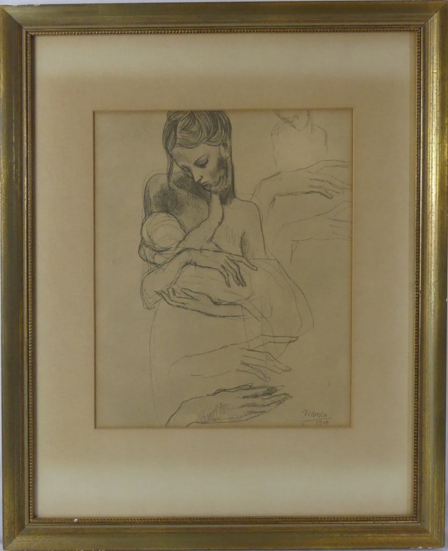 PABLO PICASSO 'MOTHER & CHILD, 1904' LITHOGRAPH (1 of 6)