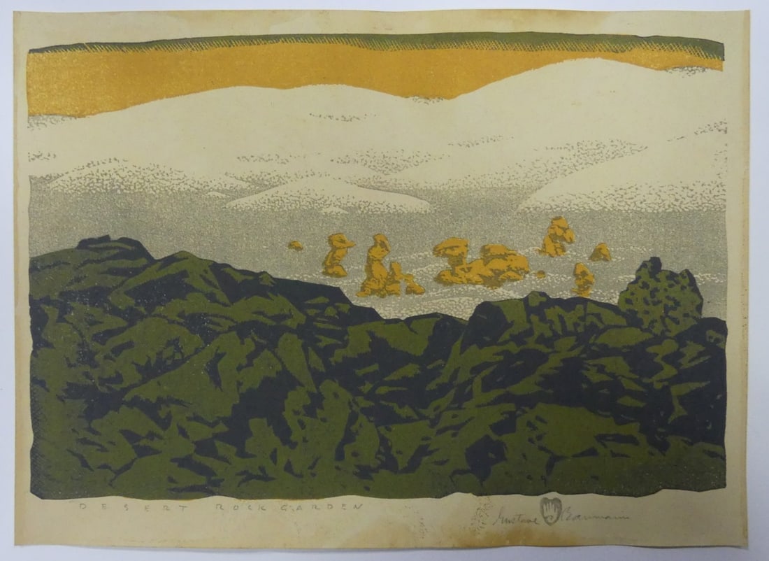 GUSTAV BAUMANN 'DESERT ROCK GARDEN' LITHOGRAPH (1 of 6)
