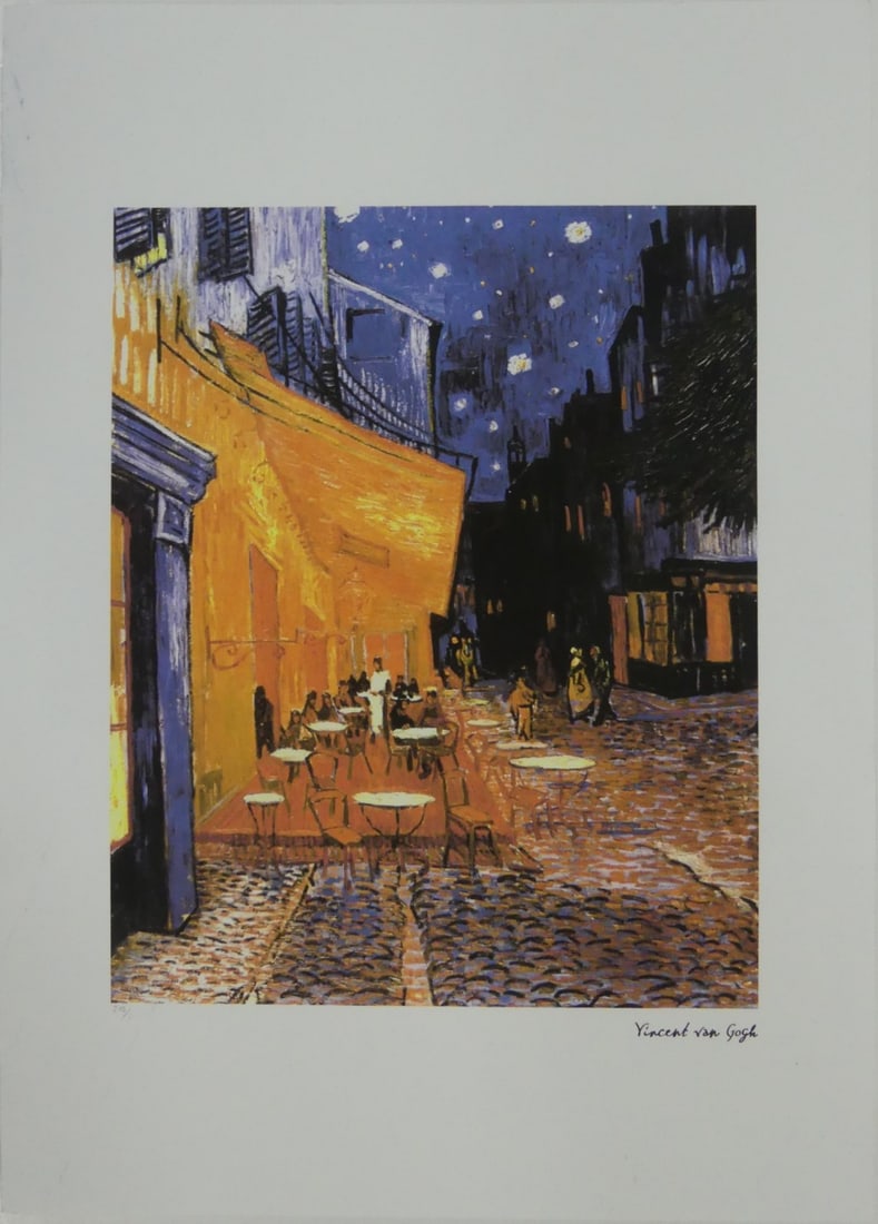 VAN GOGH 'CAFE TERRACE AT NIGHT' LITHOGRAPH (1 of 8)