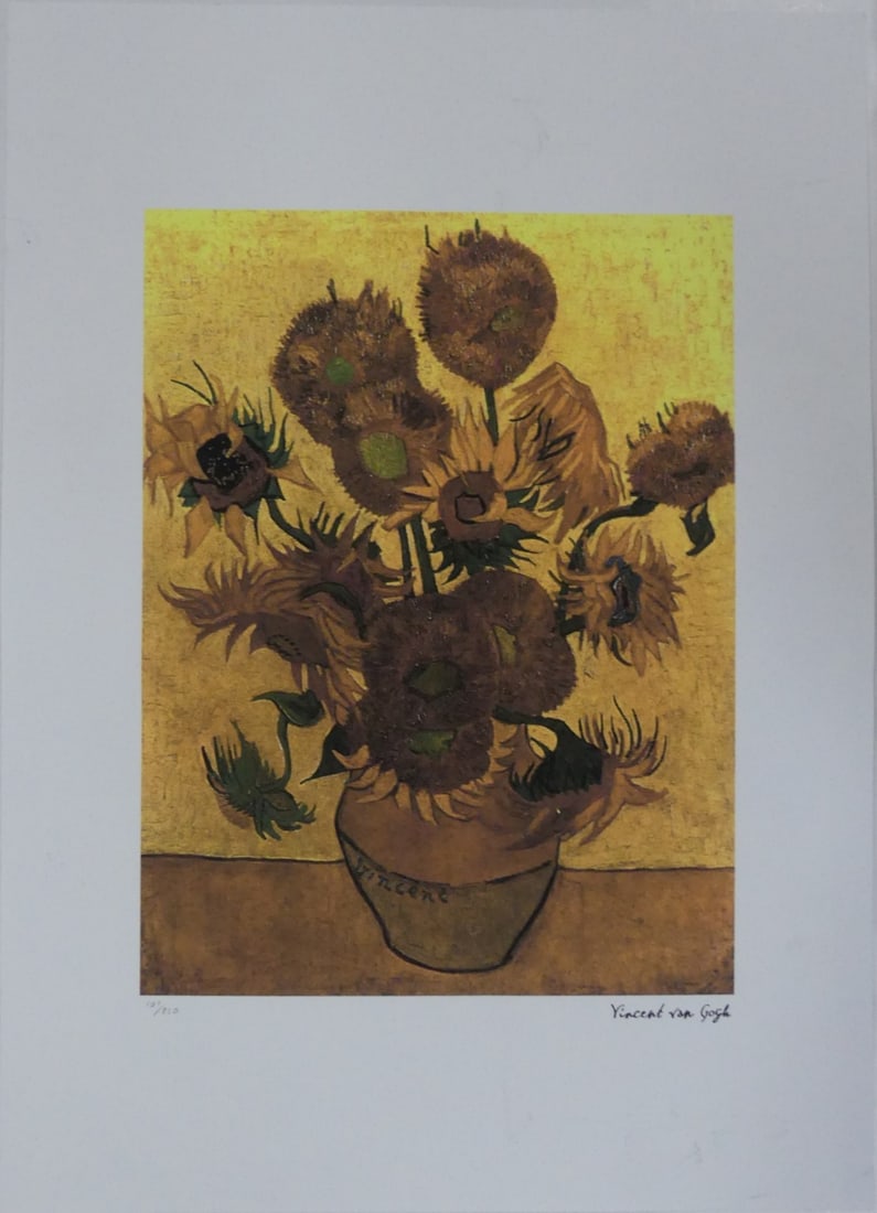 VAN GOGH 'SUNFLOWERS' LITHOGRAPH (1 of 9)
