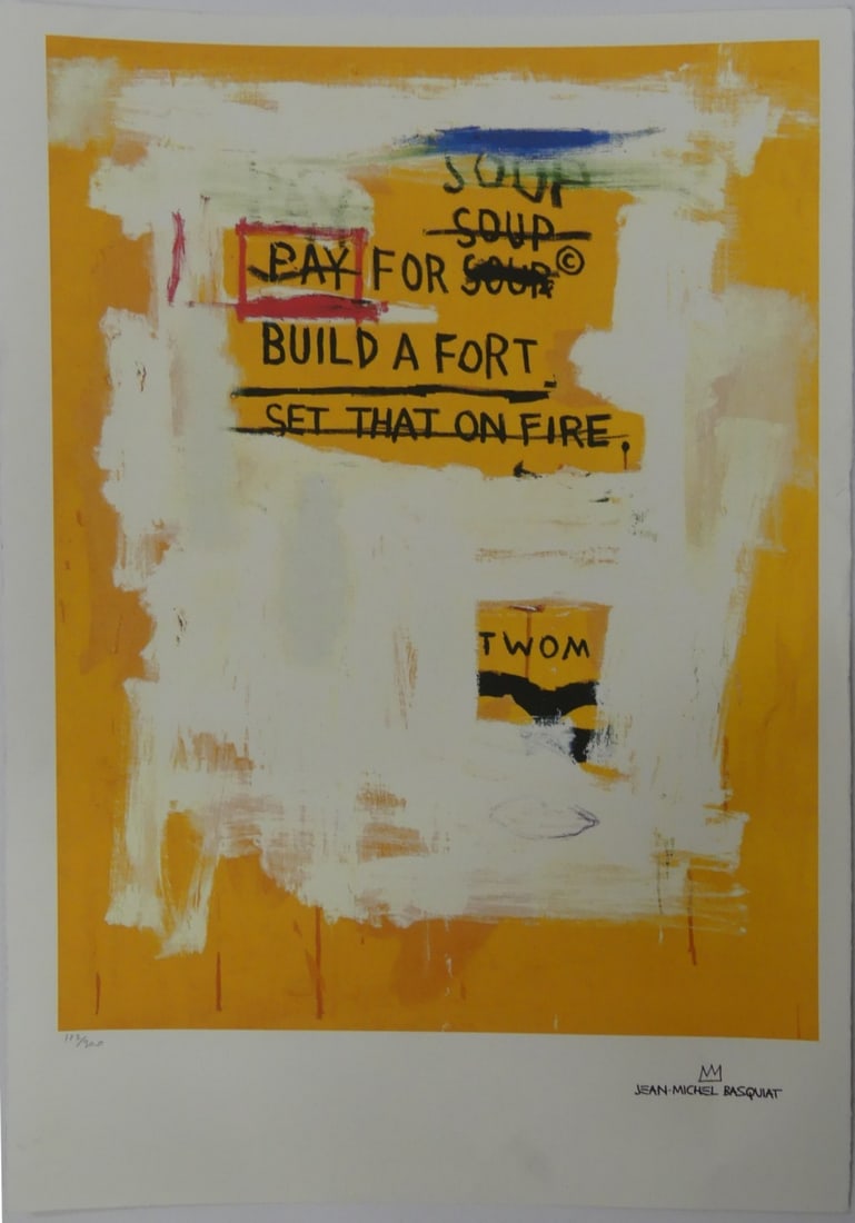 BASQUIAT 'PAY FOR SOUP' LITHOGRAPH (1 of 7)