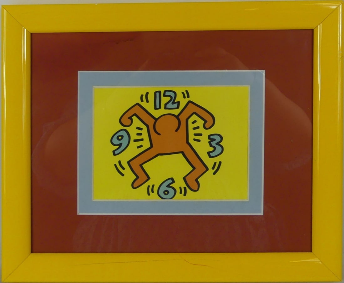 KEITH HARING 'CLOCK MAN' OFFSET LITHOGRAPH (1 of 3)