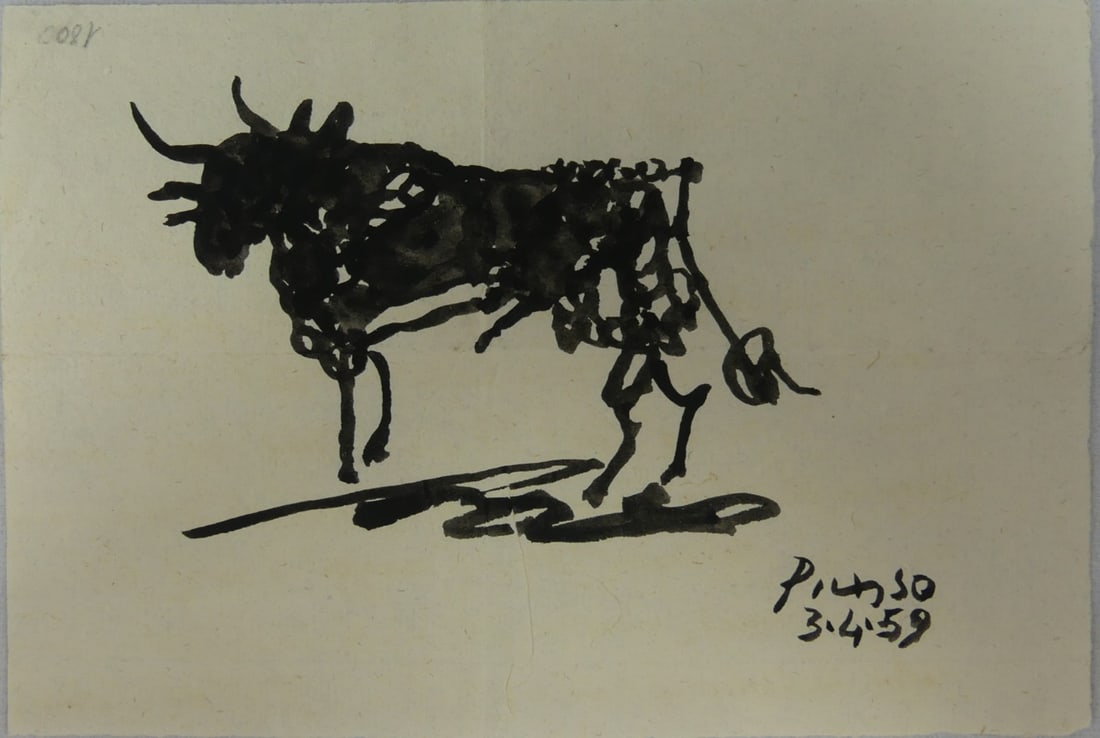 PICASSO (MANNER) TORO INK ON PAPER (1 of 4)