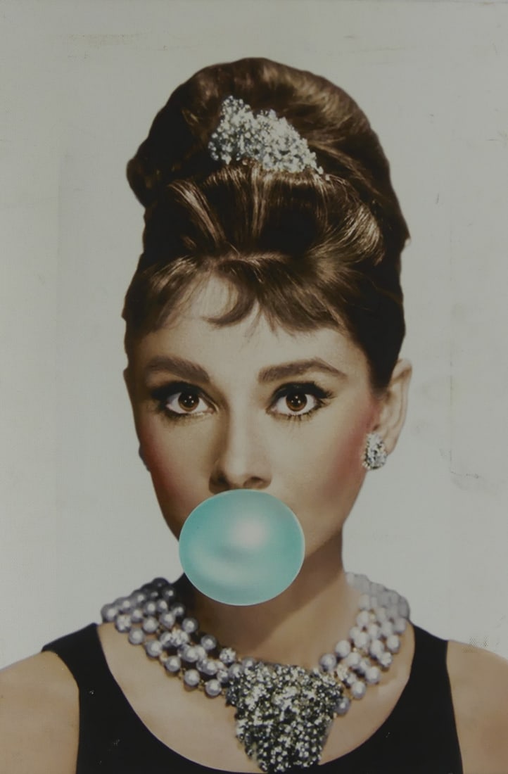 AUDREY HEPBURN BUBBLE GUM GICLEE (1 of 3)