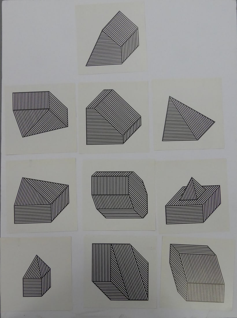 10pc SOL LEWITT ISOMETRIC PRINTS (1 of 7)