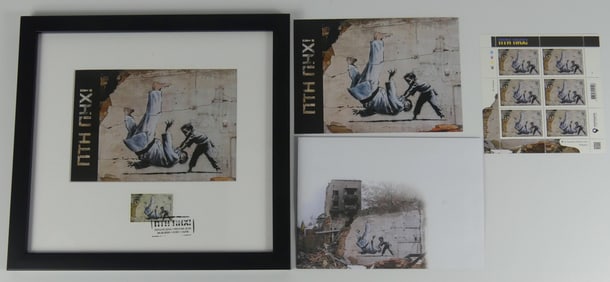 BANKSY 'FCK PTN' UKRANIAN STAMPS & POSTCARDS