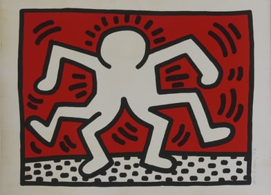 KEITH HARING 'DOUBLE MAN' LITHOGRAPH