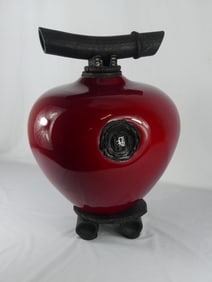 MATTHEW LOVEIN 'WISH KEEPER' RAKU CERAMIC VESSEL