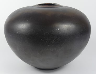 TONY EVANS RAKU POTTERY VASE